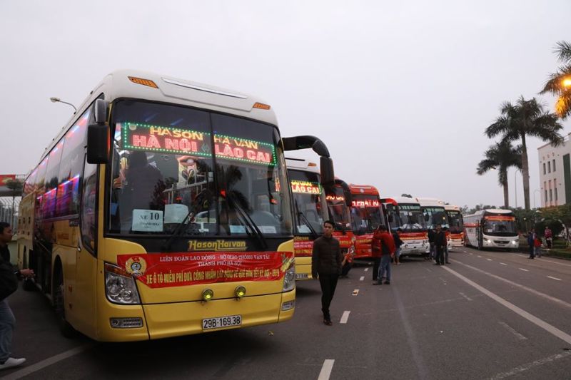 Bến xe Việt Trì có 9 nhà xe di chuyển tới Thủ đô Hà Nội