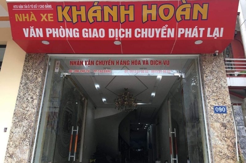 Trụ sở nhà xe Khách Hoàn tại Cao Bằng