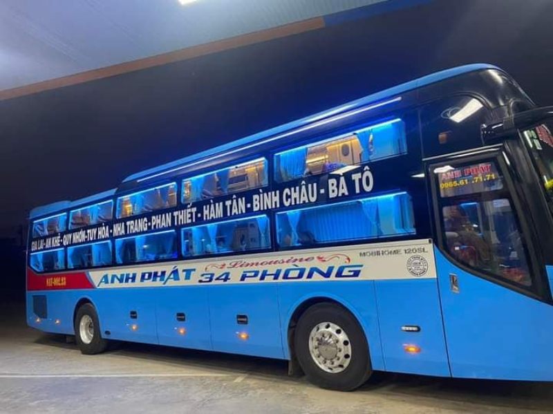 Anh Phát limousine 34 chỗ khởi hành từ bến xe Liên Tỉnh Đắk Lắk đến Phan Thiết