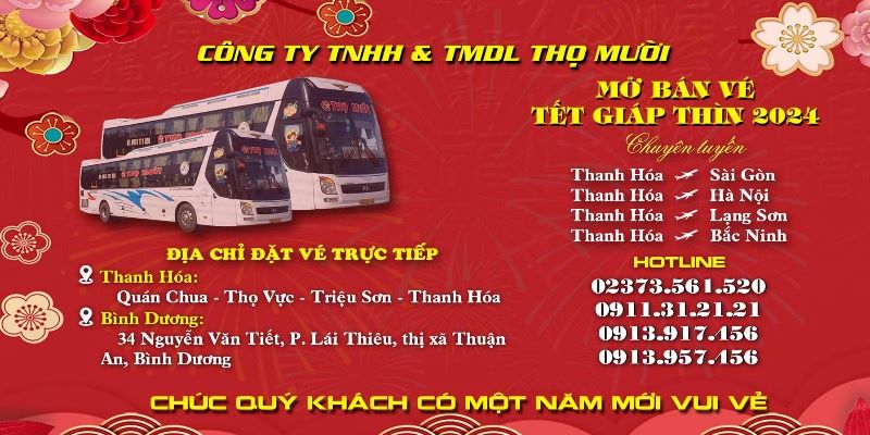 Xe khách Thọ Mười cho trải nghiệm dễ chịu