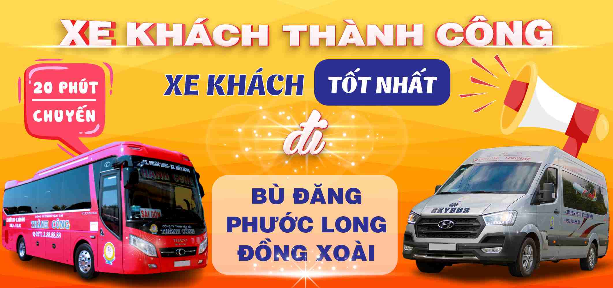 Xe Thành Công giúp khách đi Bình Phước dễ dàng