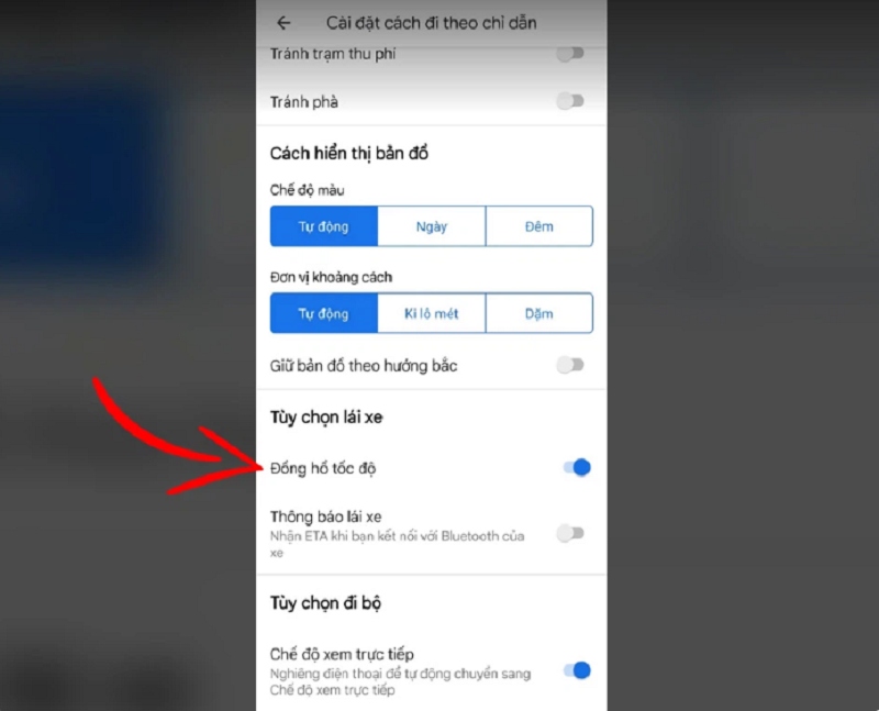 cánh báo tốc độ google map